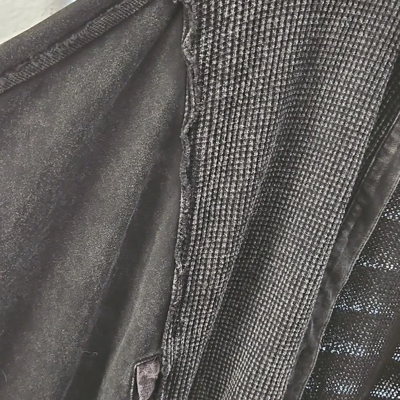 NWT Oli & Hali Black Patchwork Distressed Oversized Cardigan - Picture 4 of 12